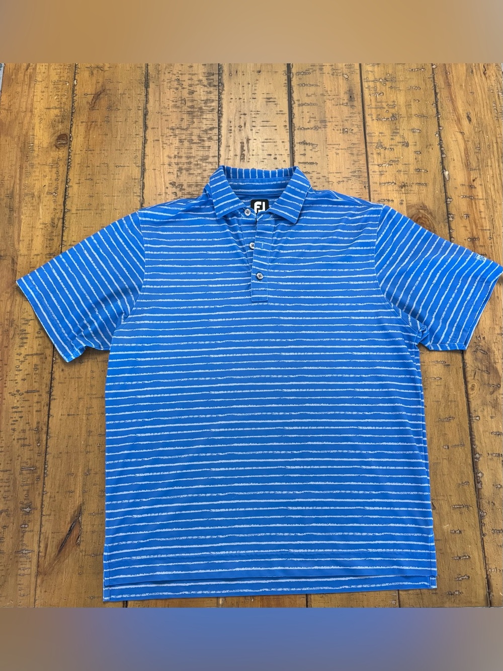 Footjoy Chalk Line Print Mens Golf Polo M
